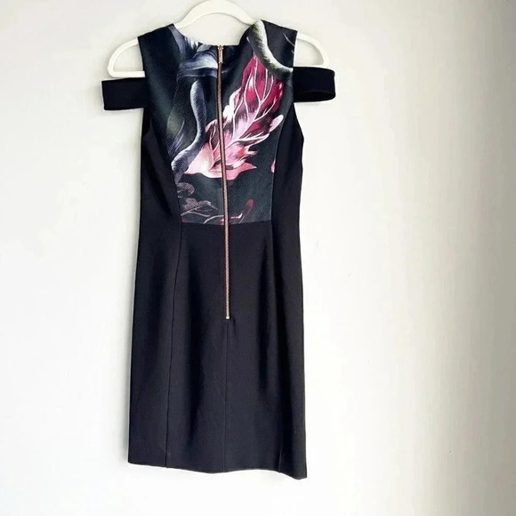 Ted Baker  Size 4 Black Eden Body Con Cold-shoulder Dress NEW! - Picture 9 of 9